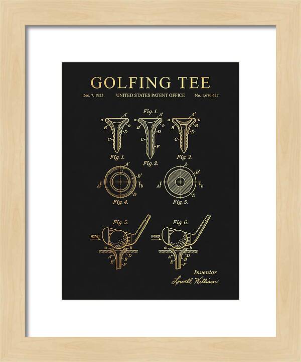 Golfing Tee Gold Patent Us1670627a