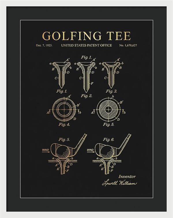 Golfing Tee Gold Patent Us1670627a
