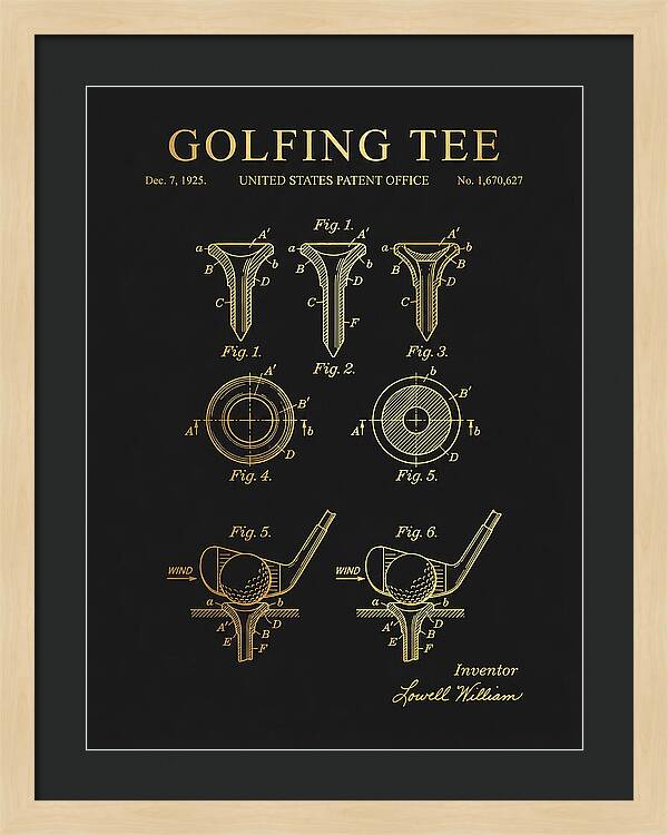 Golfing Tee Gold Patent Us1670627a