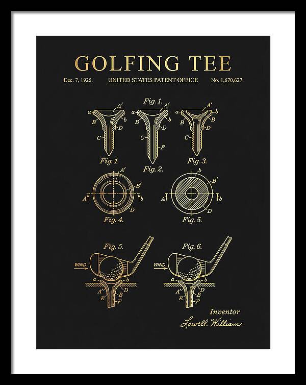 Golfing Tee Gold Patent Us1670627a
