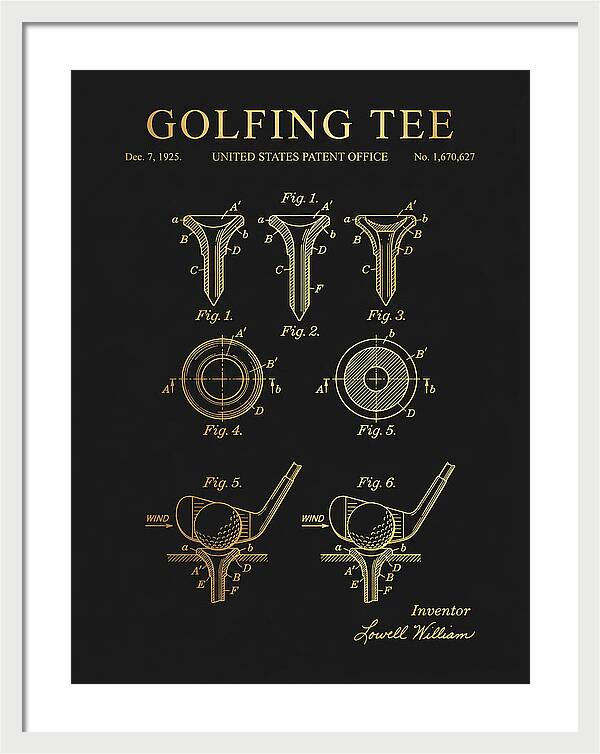 Golfing Tee Gold Patent Us1670627a