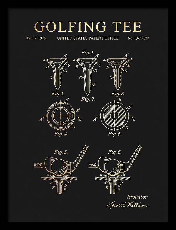 Golfing Tee Gold Patent Us1670627a