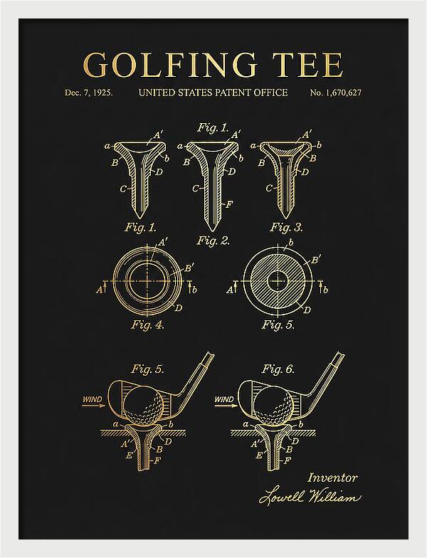 Golfing Tee Gold Patent Us1670627a