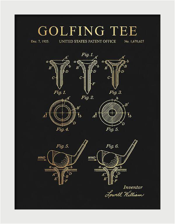Golfing Tee Gold Patent Us1670627a