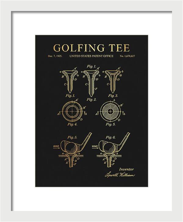 Golfing Tee Gold Patent Us1670627a
