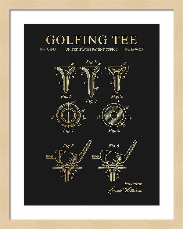 Golfing Tee Gold Patent Us1670627a