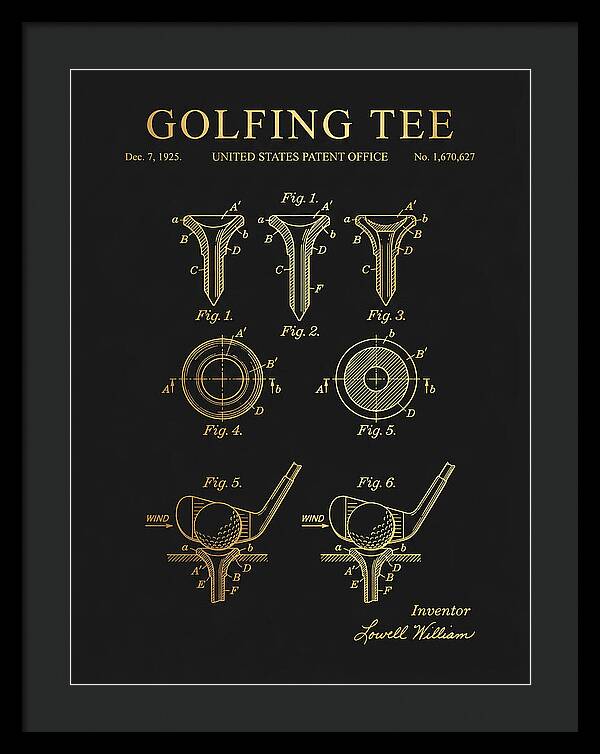 Golfing Tee Gold Patent Us1670627a