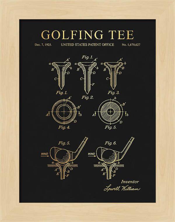 Golfing Tee Gold Patent Us1670627a