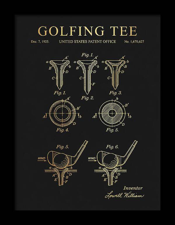 Golfing Tee Gold Patent Us1670627a