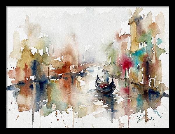 Gondola Reflections In Venice