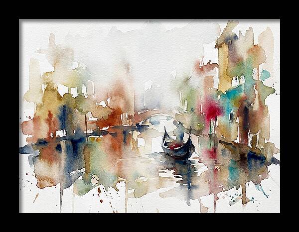 Gondola Reflections In Venice