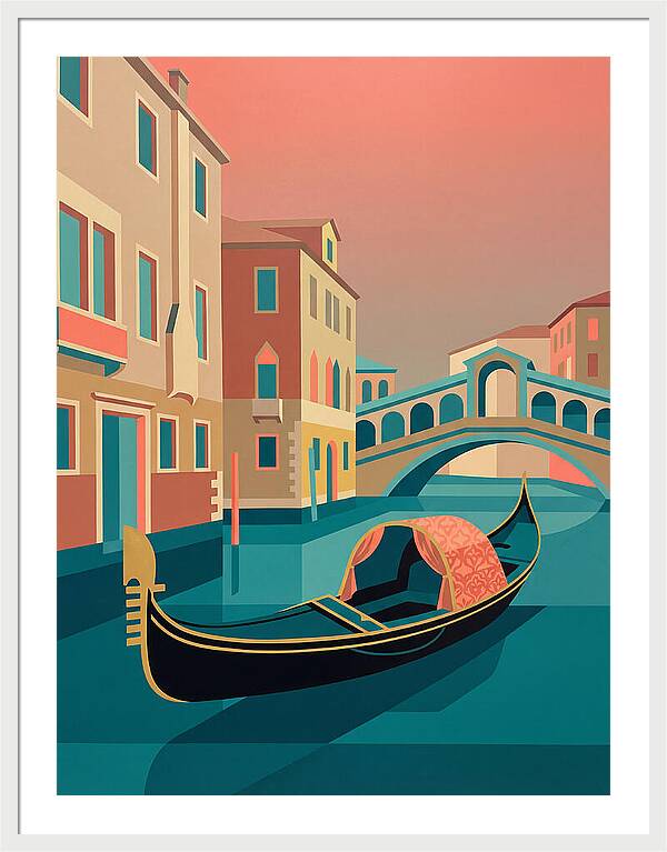 Gondolas Gliding Through Venice
