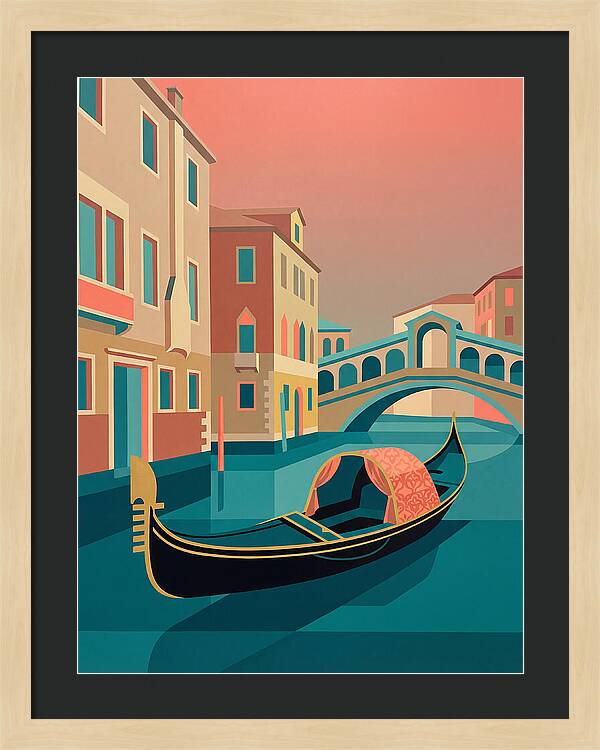 Gondolas Gliding Through Venice