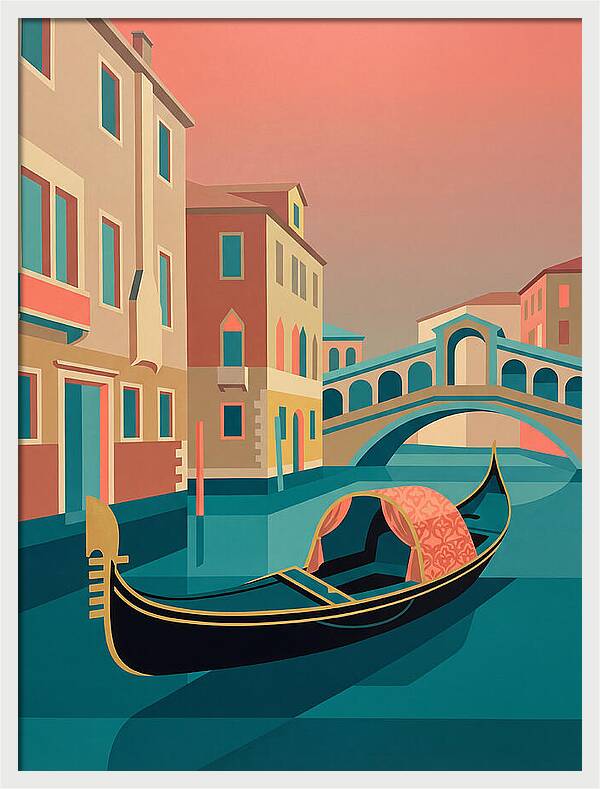 Gondolas Gliding Through Venice