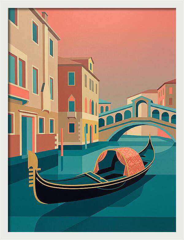 Gondolas Gliding Through Venice