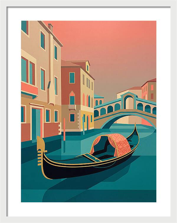 Gondolas Gliding Through Venice