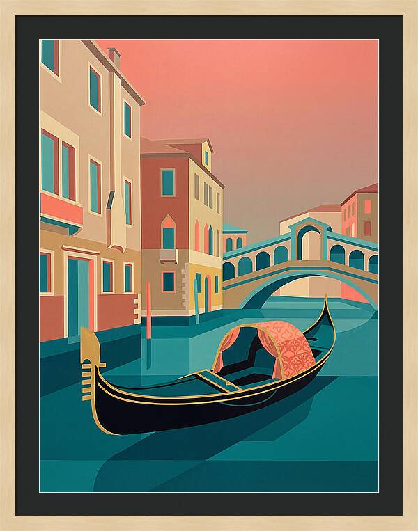 Gondolas Gliding Through Venice