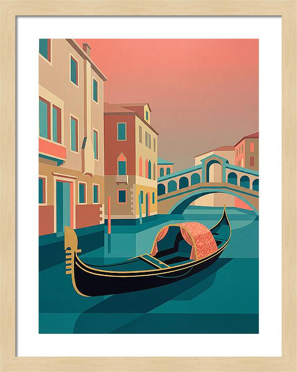 Gondolas Gliding Through Venice