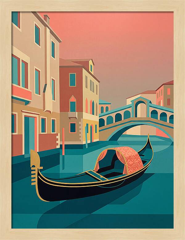 Gondolas Gliding Through Venice