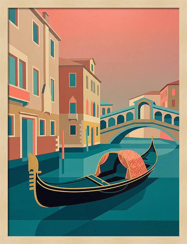 Gondolas Gliding Through Venice