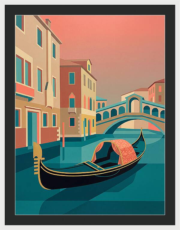 Gondolas Gliding Through Venice