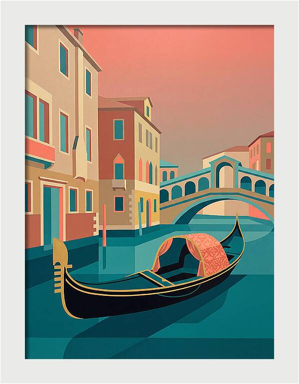 Gondolas Gliding Through Venice