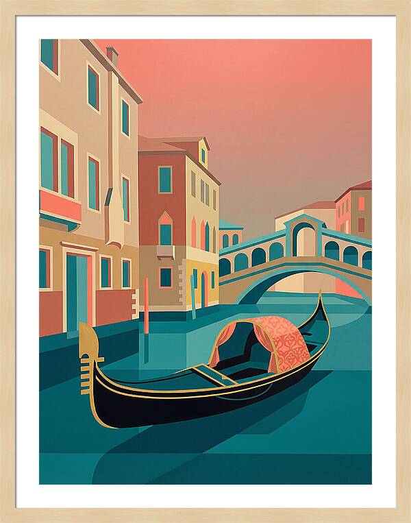 Gondolas Gliding Through Venice