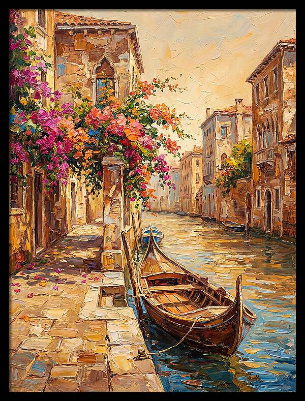 Gondolas Under Venetian Skies