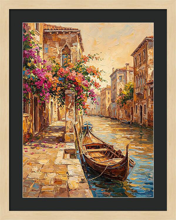 Gondolas Under Venetian Skies