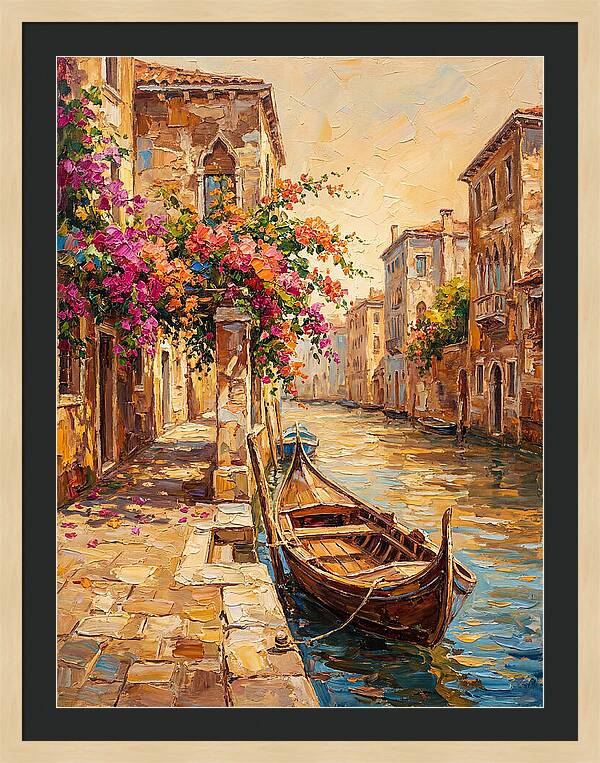 Gondolas Under Venetian Skies