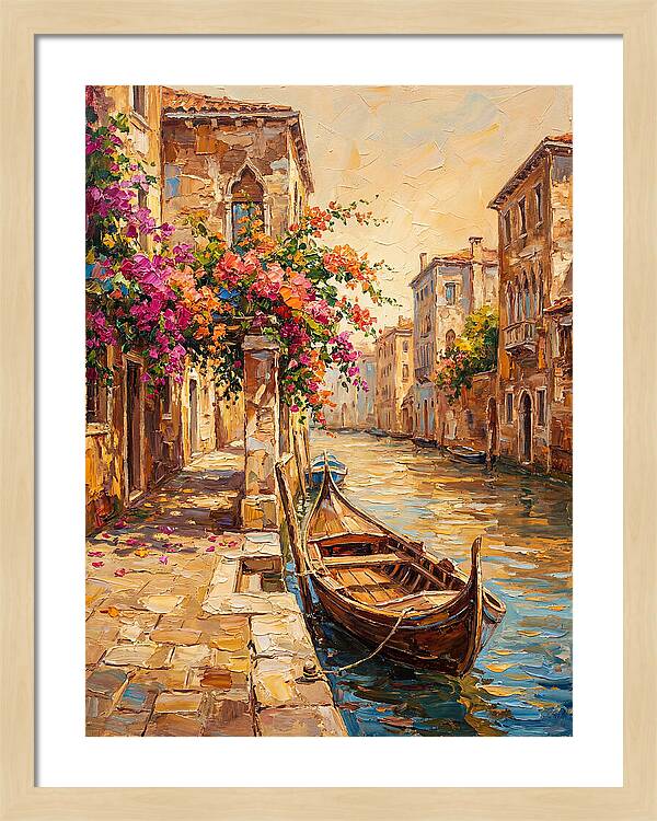 Gondolas Under Venetian Skies