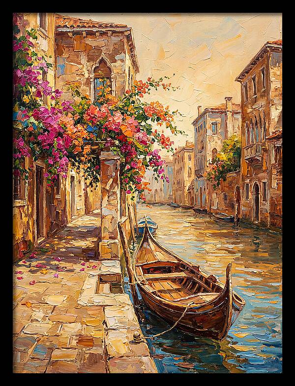 Gondolas Under Venetian Skies
