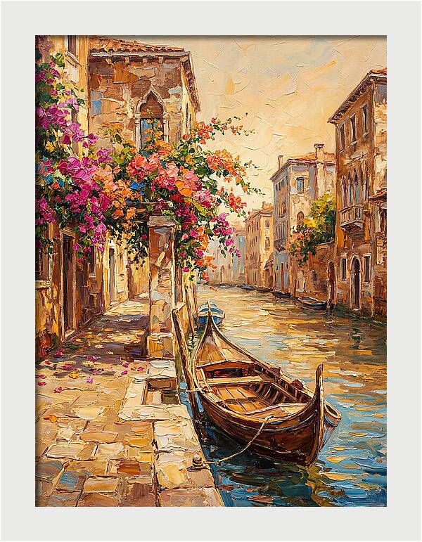 Gondolas Under Venetian Skies