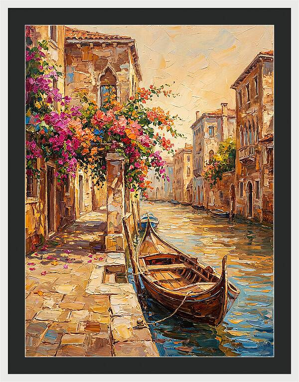 Gondolas Under Venetian Skies