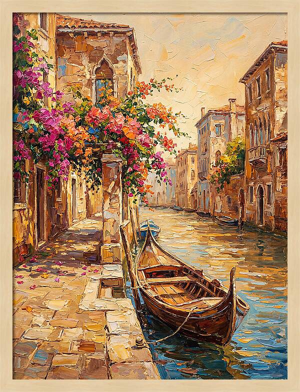 Gondolas Under Venetian Skies
