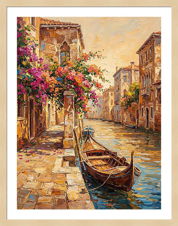 Gondolas Under Venetian Skies