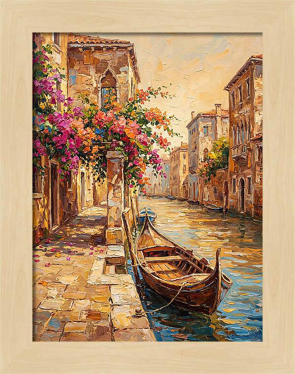 Gondolas Under Venetian Skies