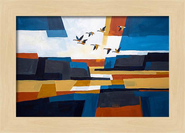 Goose Flying In Formation
