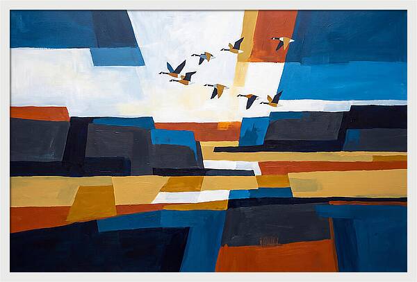 Goose Flying In Formation