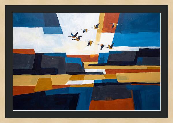 Goose Flying In Formation