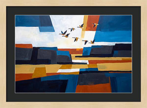 Goose Flying In Formation