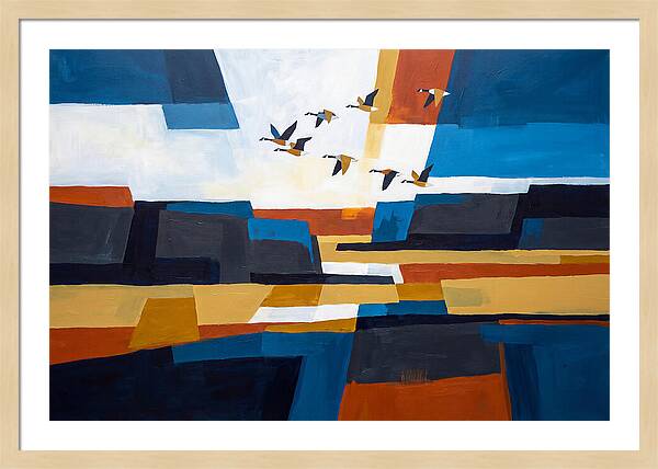 Goose Flying In Formation