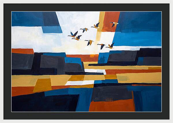 Goose Flying In Formation
