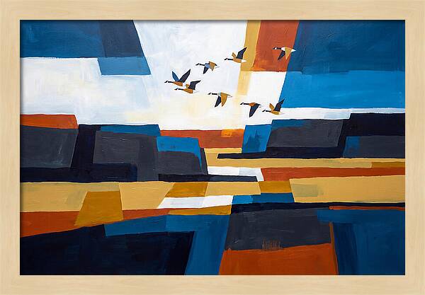 Goose Flying In Formation