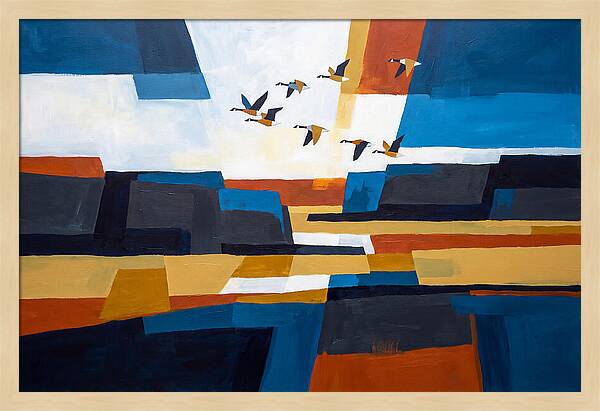 Goose Flying In Formation
