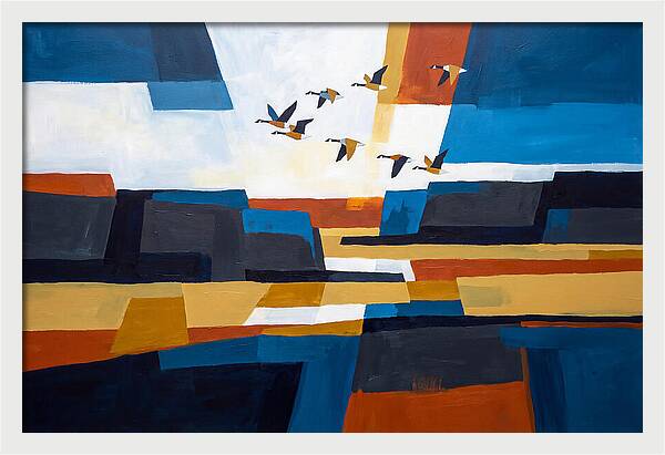 Goose Flying In Formation