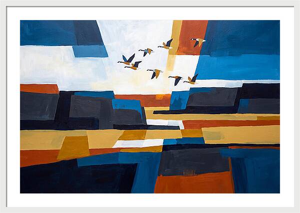Goose Flying In Formation