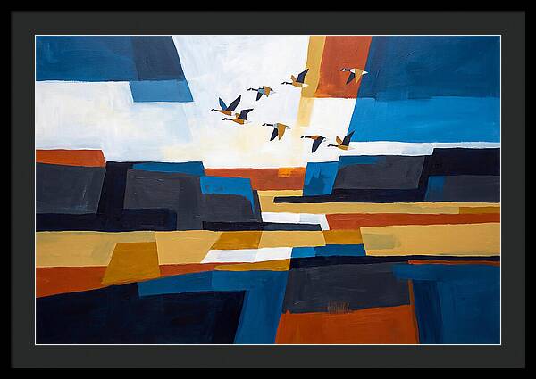 Goose Flying In Formation