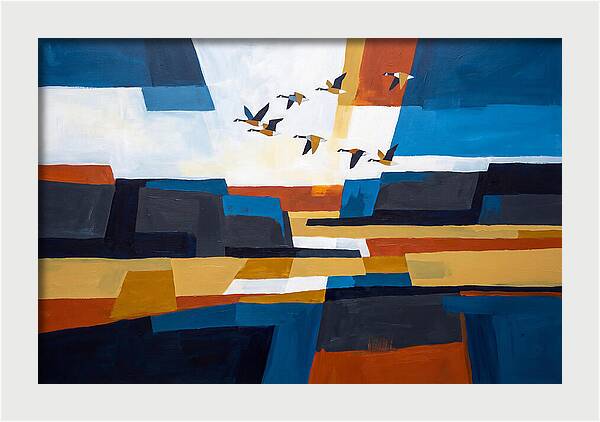 Goose Flying In Formation