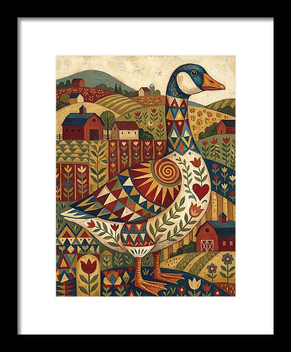 Goose Folk In Vibrant Fields